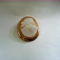 Vintage Shell Cameo Brooch/Pendant
